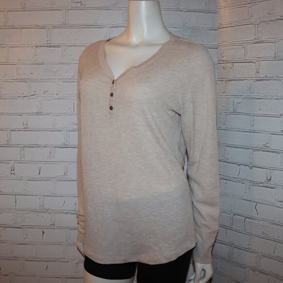 🤎🌾Faded Glory Long Sleeve Tee · Tan Neutral · Size XL - Picture 4 of 5